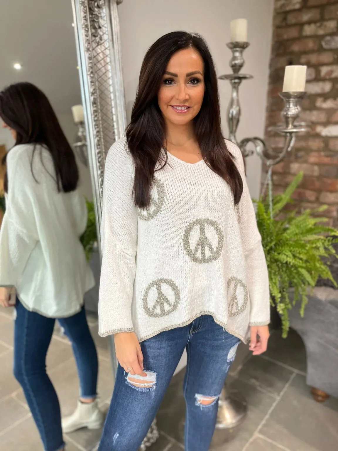 Joanie Multi Peace Sweater