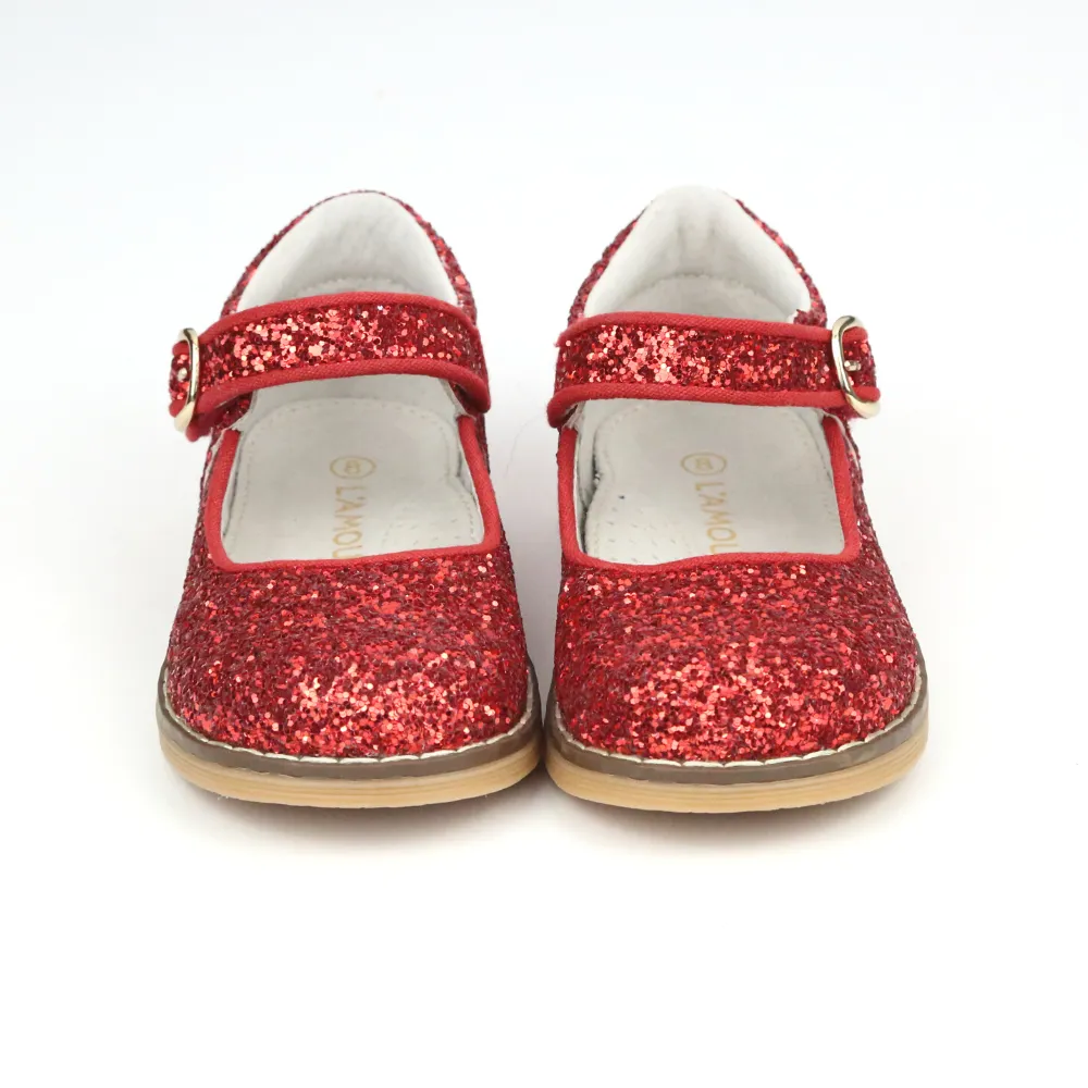 Holiday Glitter Mary Janes by Natasha