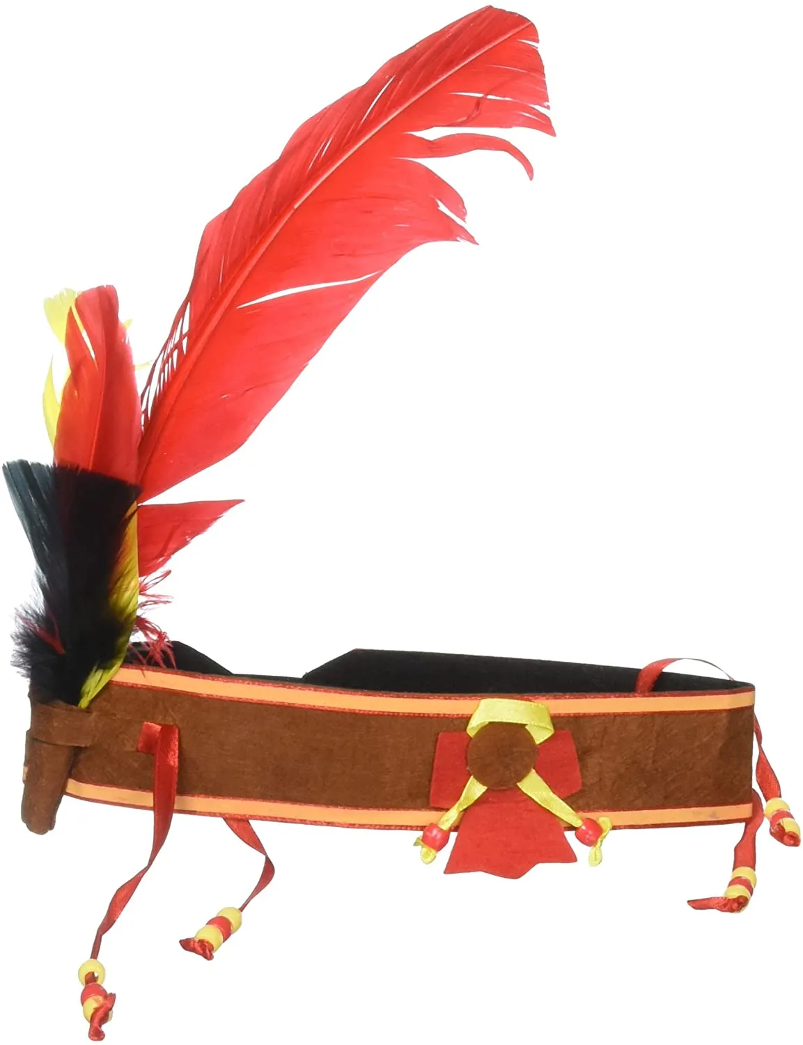 Adult Headband with Native American Indian and Hippie Style Feathers