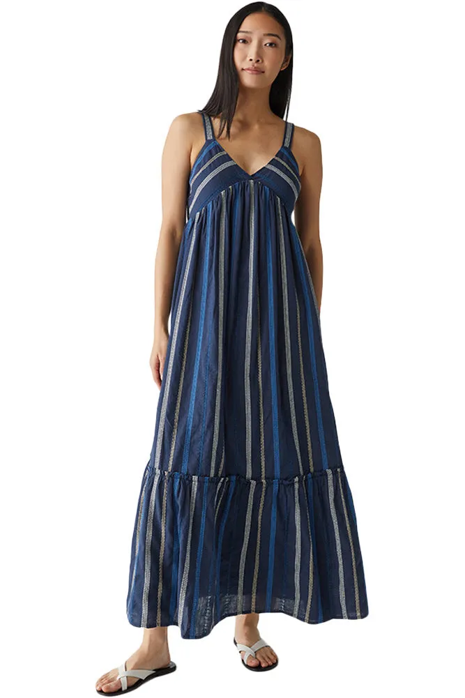 Michael Stars Keeley Maxi Dress Nocturnal Stripe