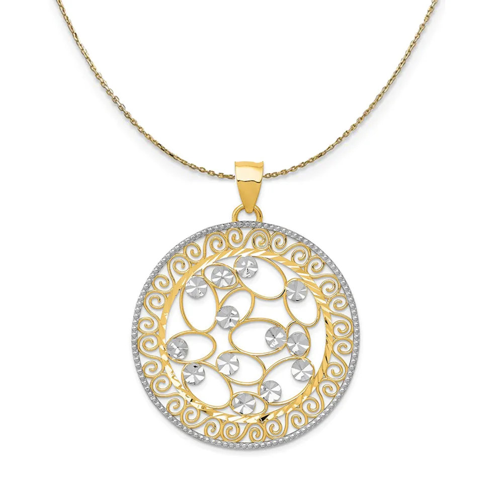 Gold & Rhodium Circle Necklace