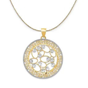 Gold & Rhodium Circle Necklace