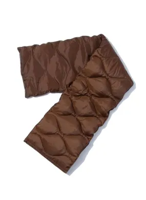 Packable Down Scarf in Brown by Taion x F/CE