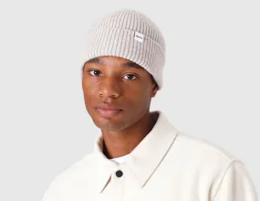 Parlez Cooke Thick Knitted Beanie in Ecru