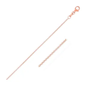 Pink Gold Round Cable Link Chain 1.1mm