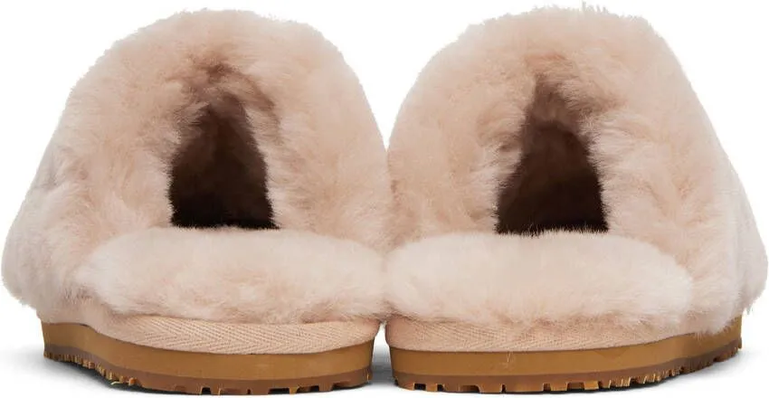 Pink Sheepskin Mou Slippers