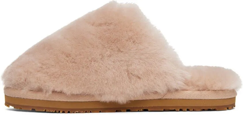 Pink Sheepskin Mou Slippers