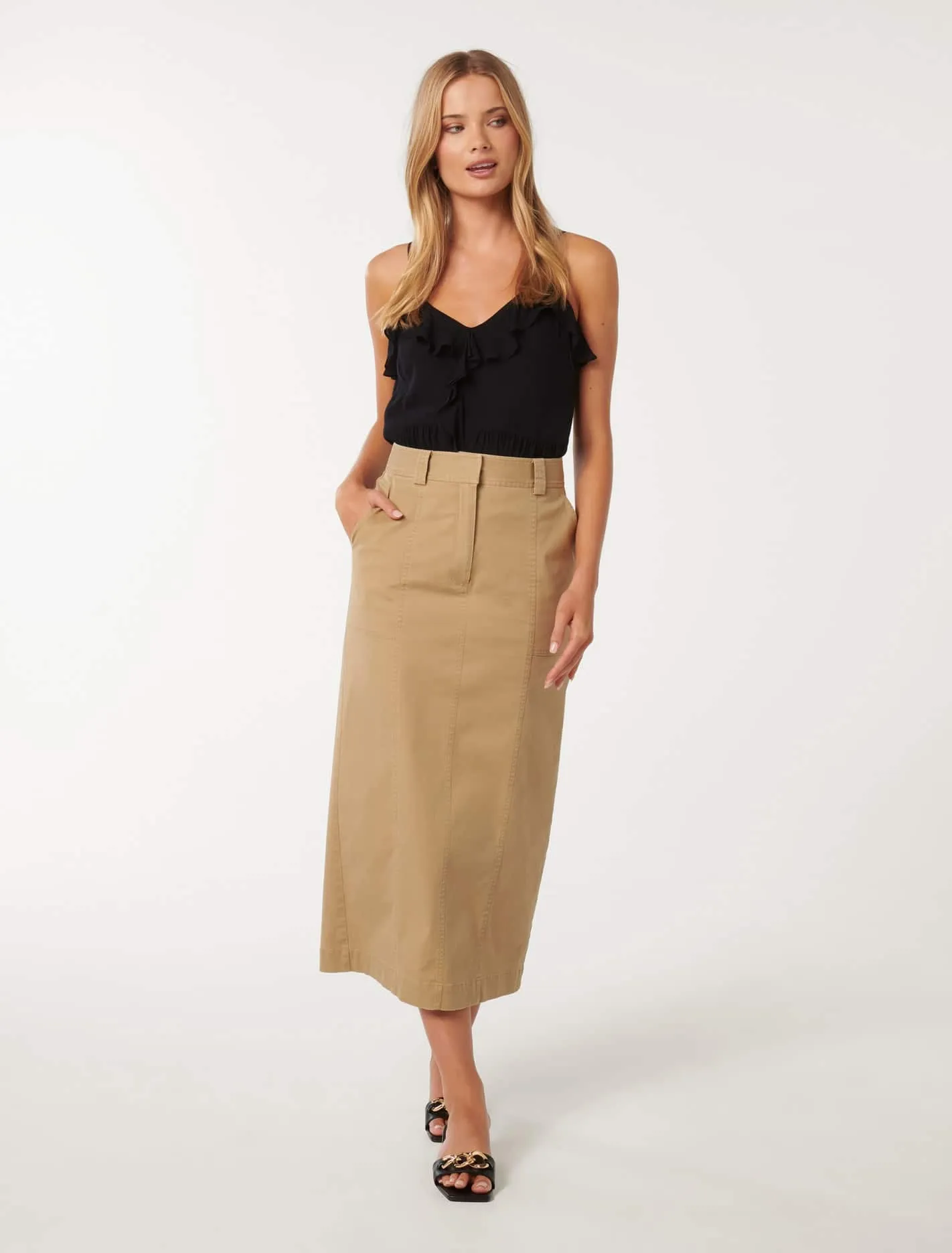 Farrah Maxi Skirt with Pintuck Detail