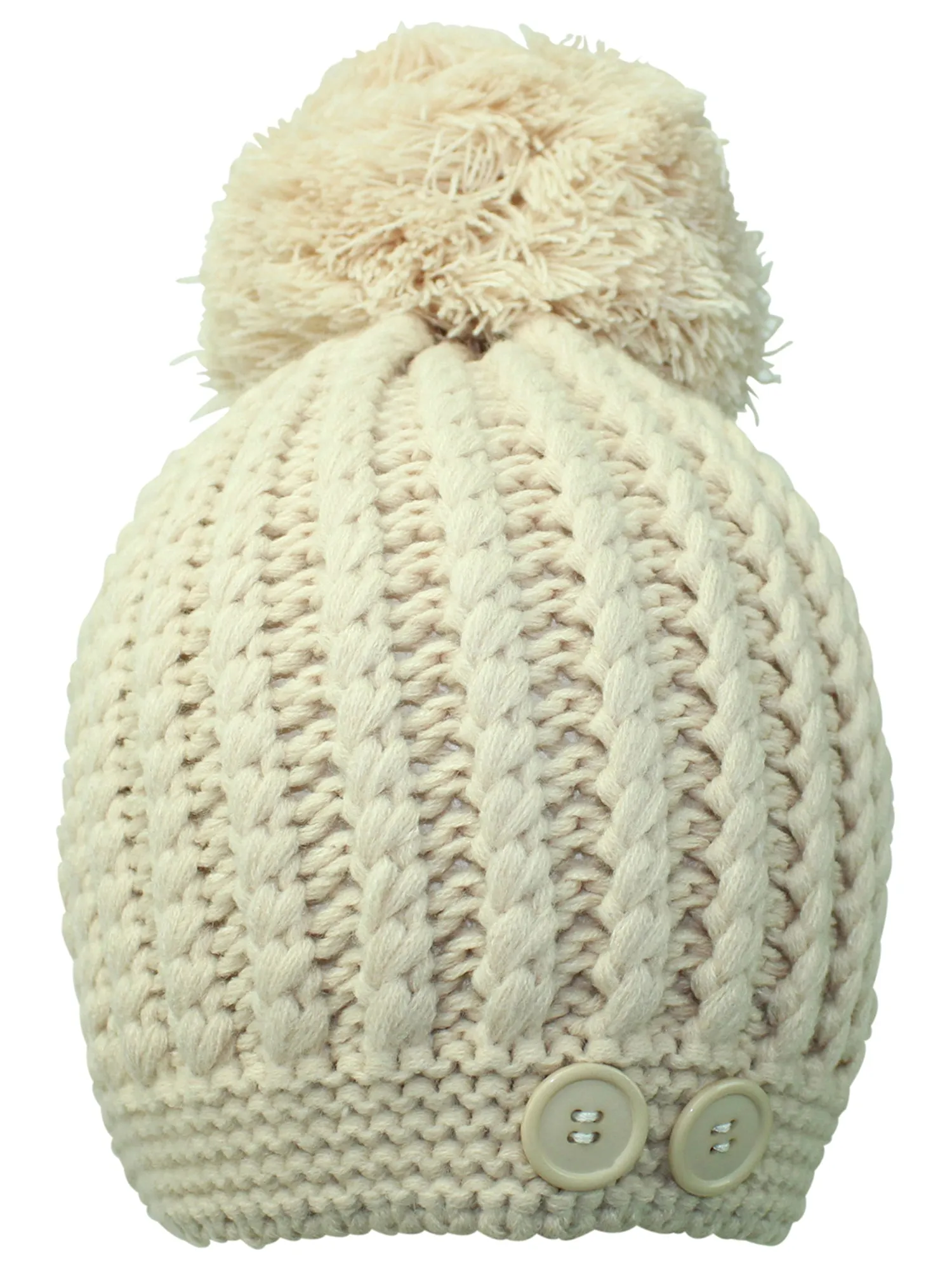 Pom Pom Knitted Beanie Cap Hat