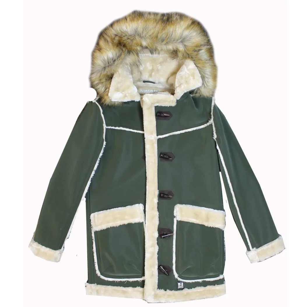 Olive Shearling Jacket M7272