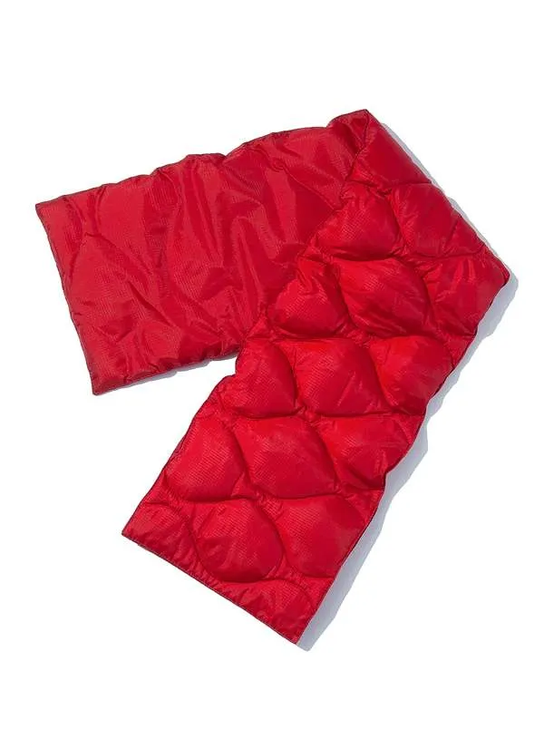 Red Packable Down Scarf by Taion