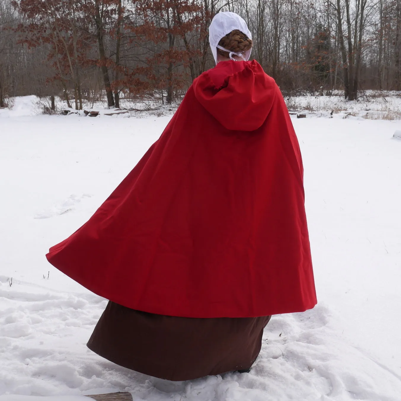 Red Wool Women's Cape