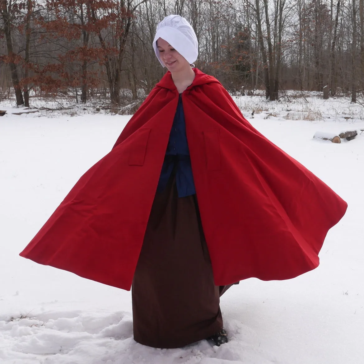 Red Wool Women's Cape