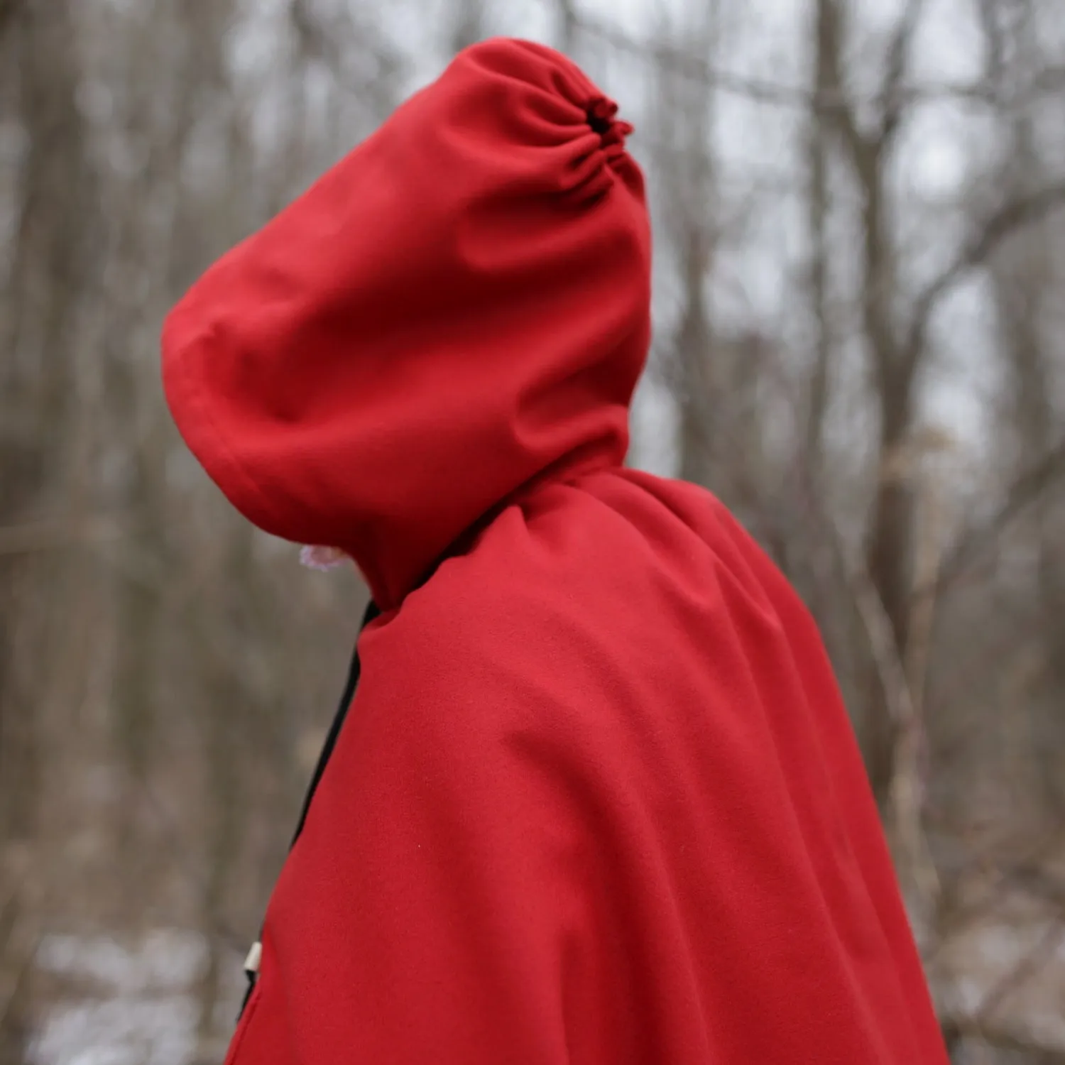 Red Wool Women's Cape