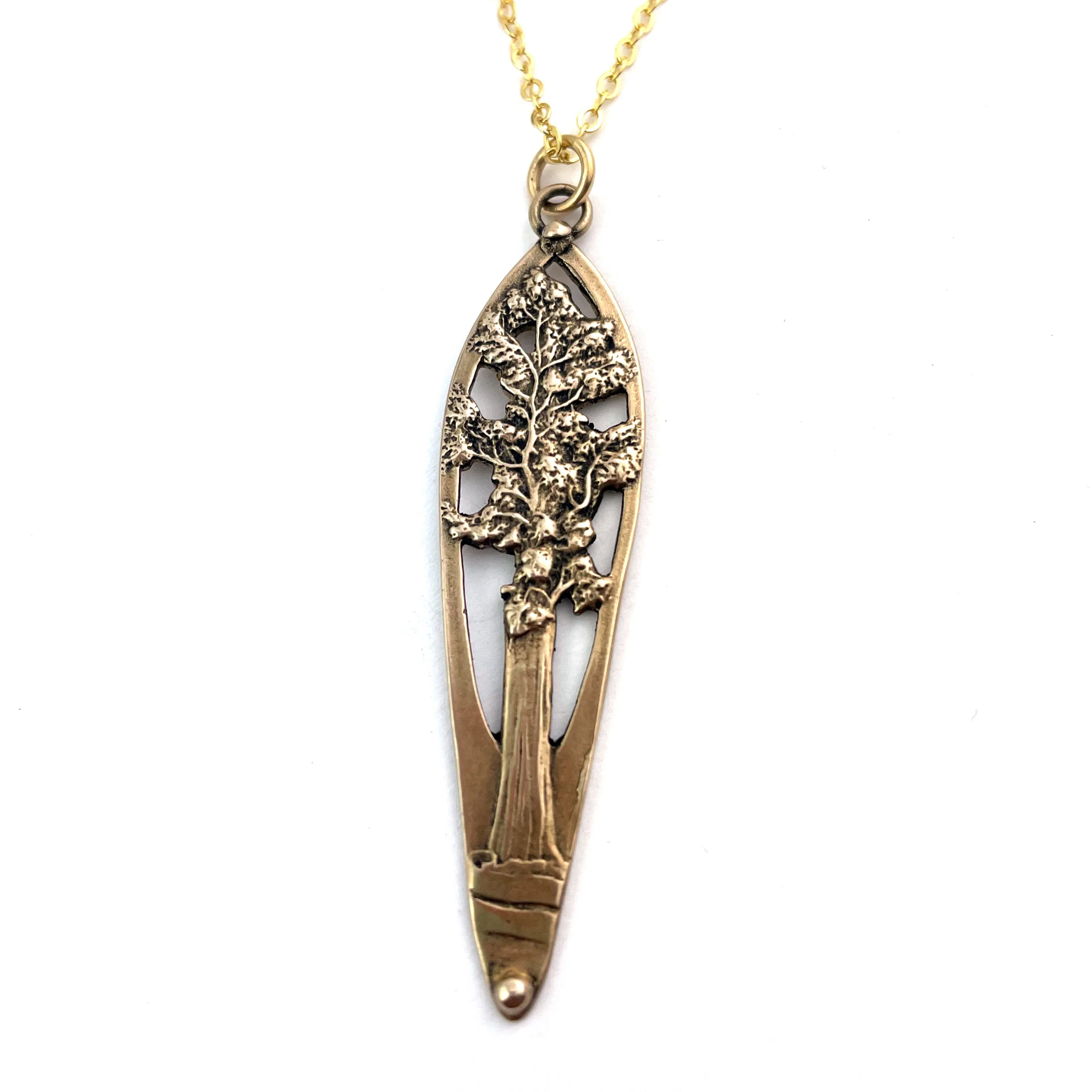 REDWOOD TREE Bronze Necklace