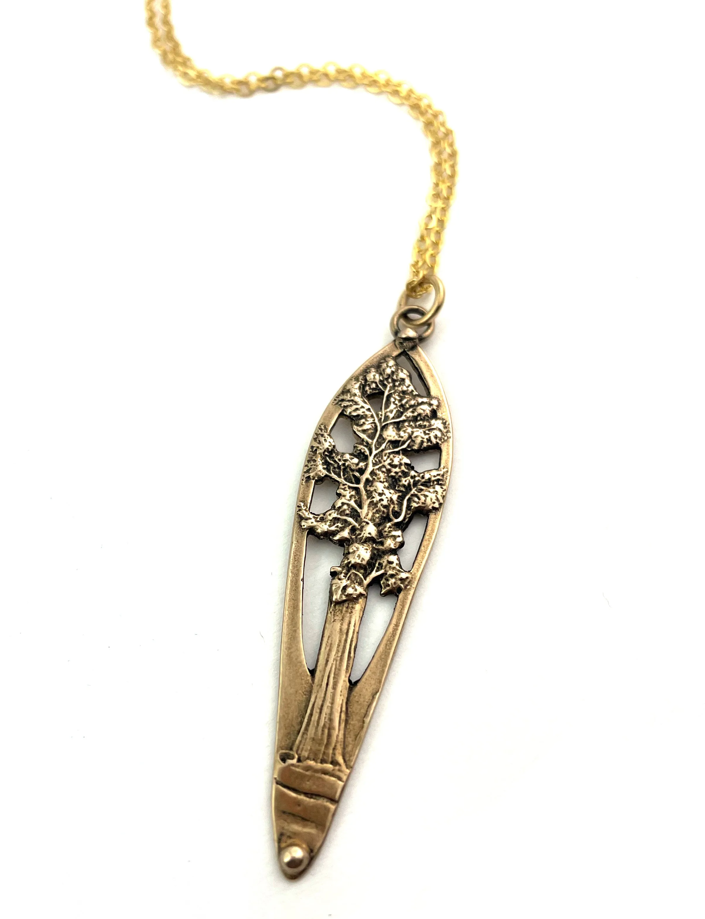 REDWOOD TREE Bronze Necklace