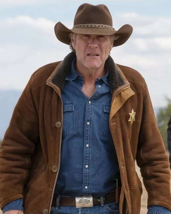 Robert Taylor Longmire Leather Trench Coat William Jacket