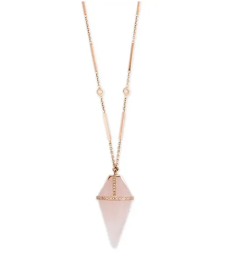 Rose Quartz Pendulum Necklace