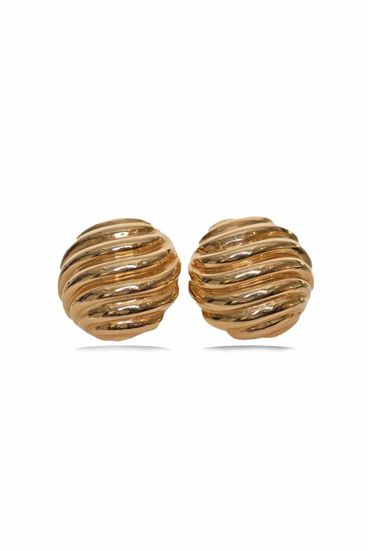 Sculpted Cable Stud Earrings in 18K by David Yurman