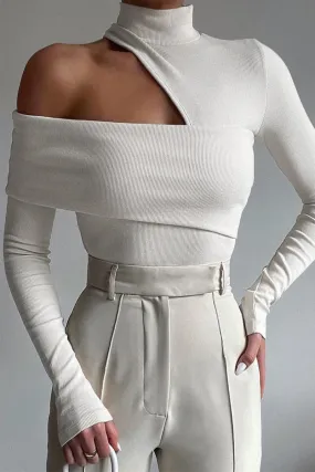 Sexy Solid Turtleneck Tops