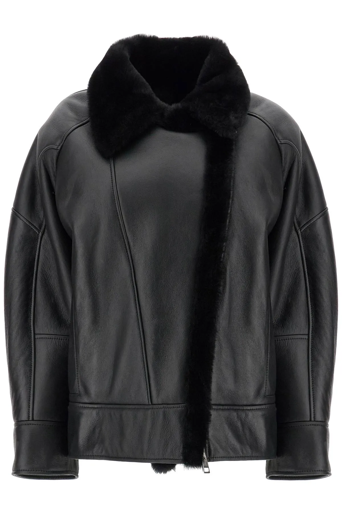 Shearling Jacket 24148300 NERO