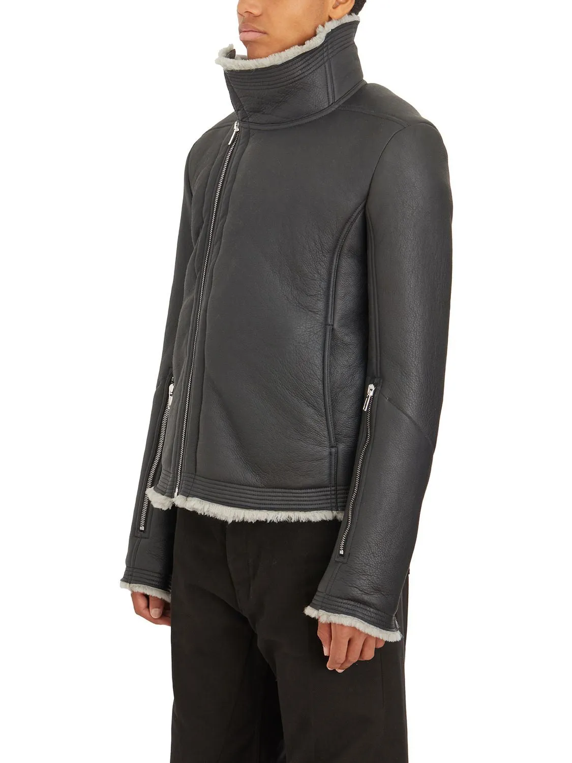 SHEARLING JACKET BAUHAUS BLACK PEARL