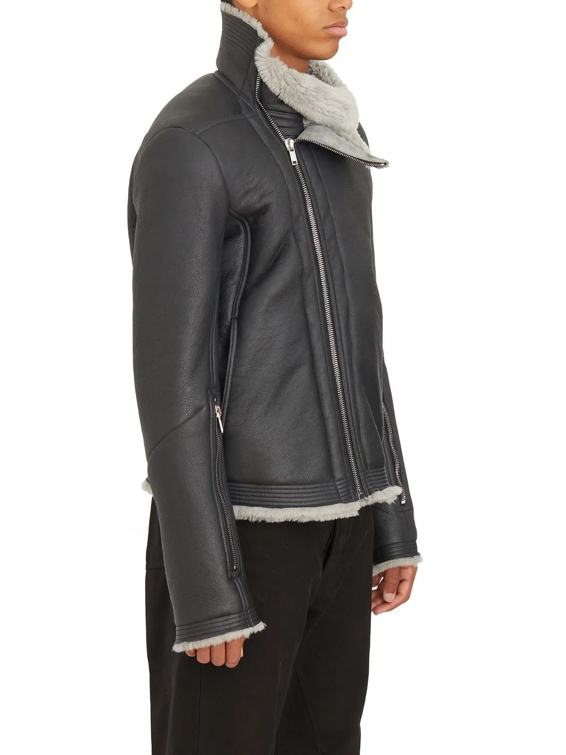 SHEARLING JACKET BAUHAUS BLACK PEARL