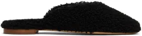 Black Shearling Sleep Slippers