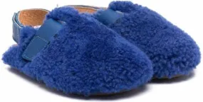 Blue Slingback Shearling Footwear