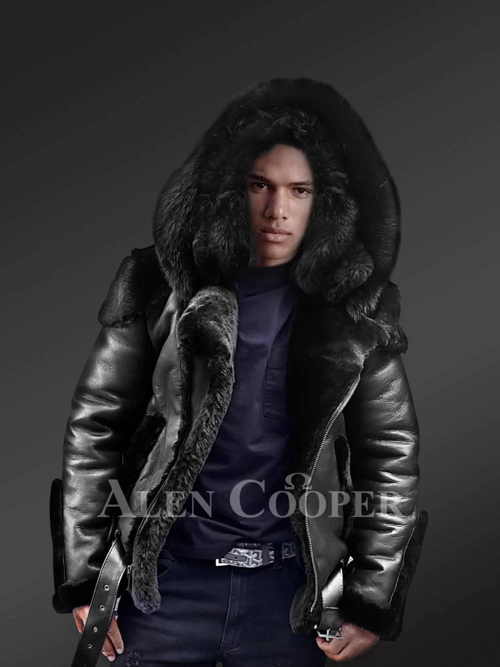 Sheepskin Shearling Motorcycle Jacket