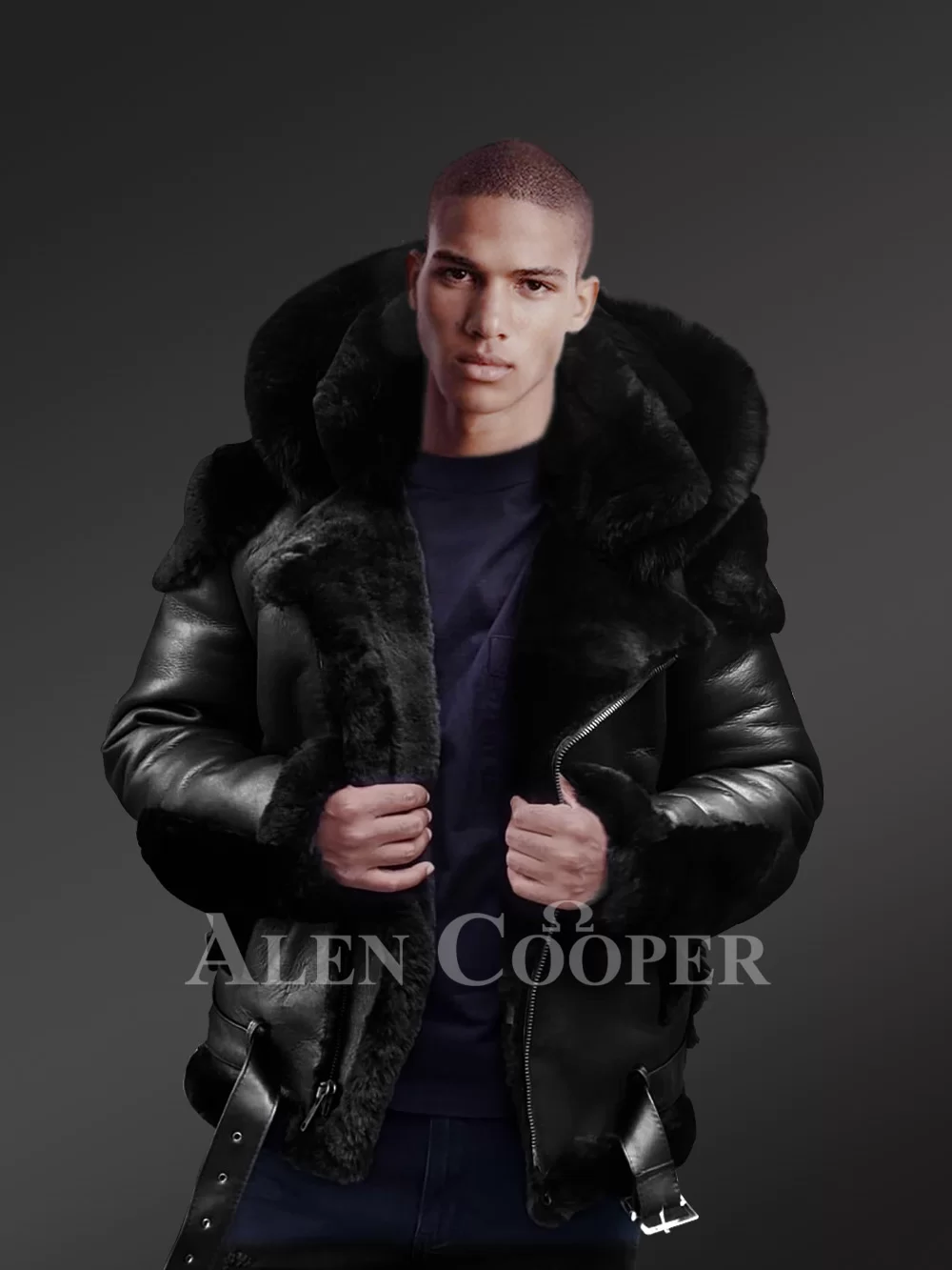 Sheepskin Shearling Motorcycle Jacket