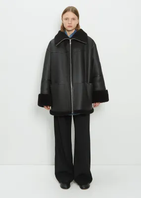 Black Signature Shearling Jacket