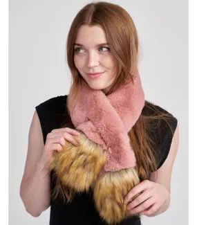 SJP Faux Fur Scarf in Pink: FurHatWorld.com