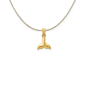 3D Small Whale Tail Necklace