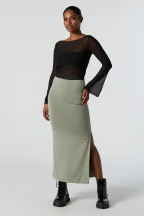 Sophisticated Midi Skirt with Slit