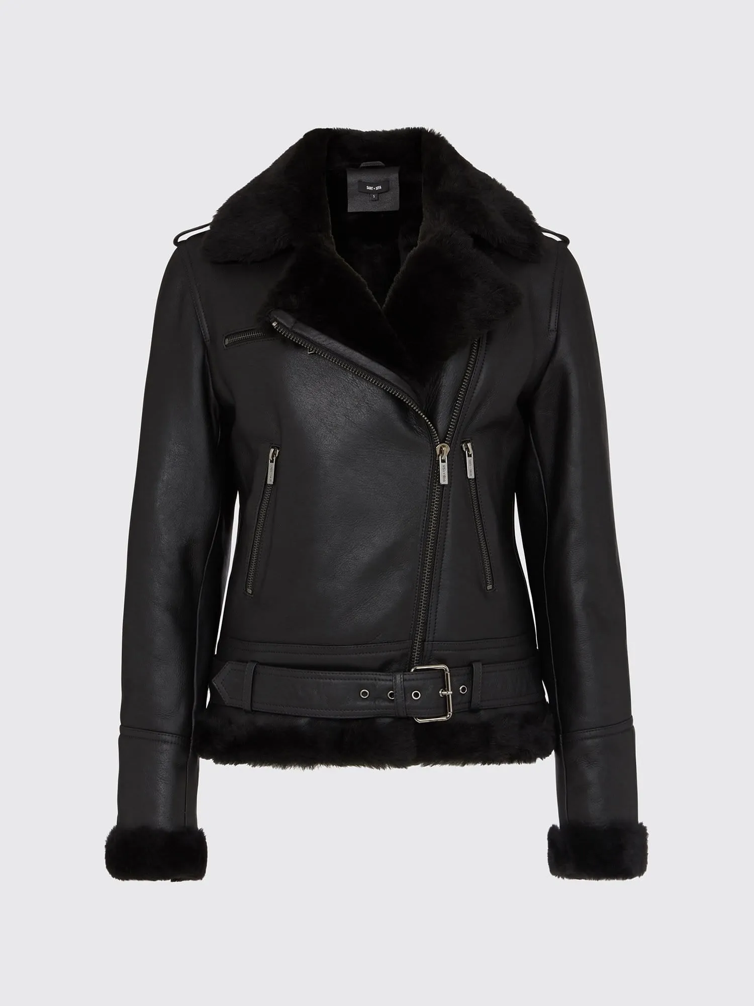 Black Spitfire Shearling Jacket