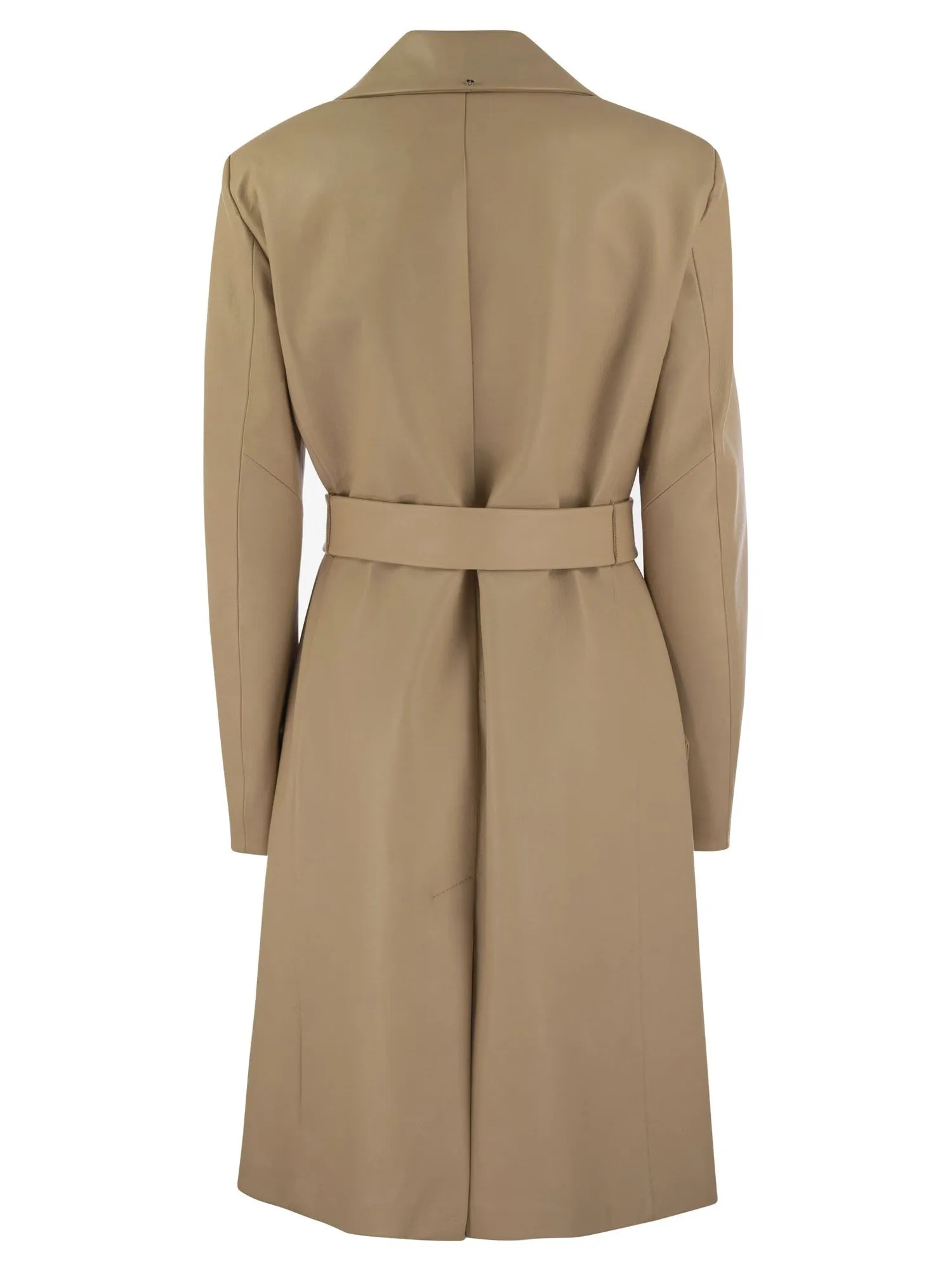 Sportmax Giostra Nappa Leather Trench Coat