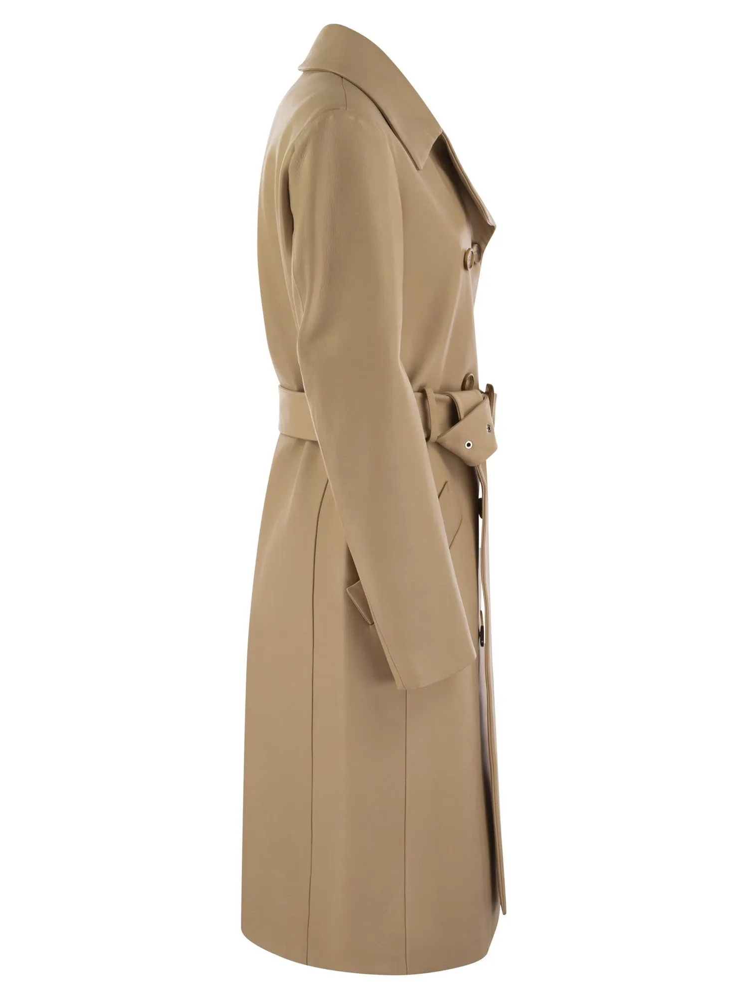 Sportmax Giostra Nappa Leather Trench Coat