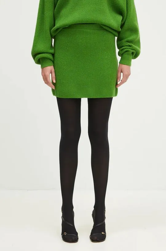 Sportmax Green Wool Teiera Skirt 2422306012600