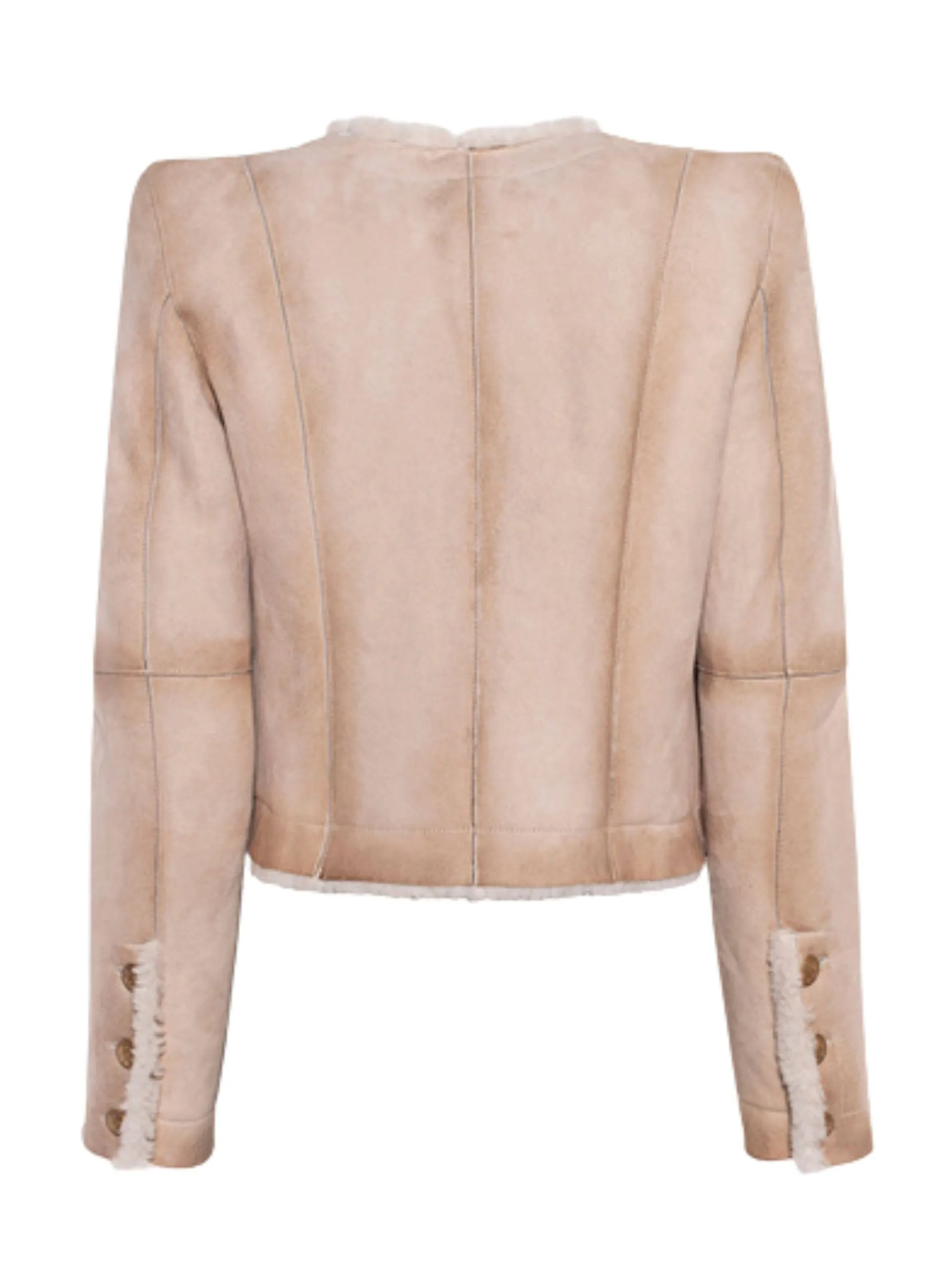 Stylish Sand Sherling Alice Jacket by HALFBOY