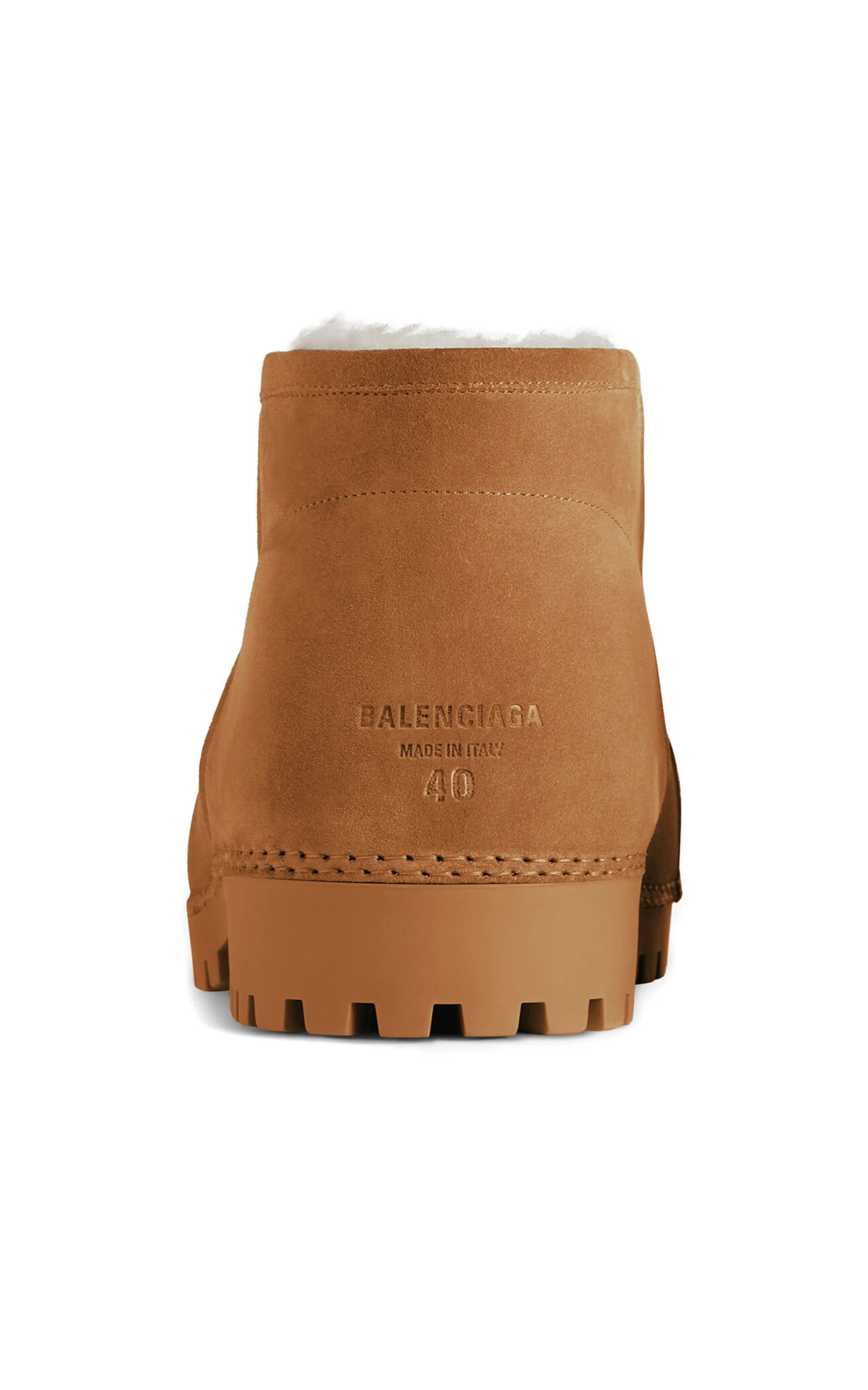 Balenciaga Alaska Suede Faux-Fur Ankle Boots