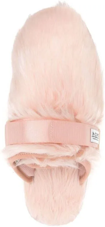 Suicoke Zavo-2eu Faux-Fur Slippers Pink