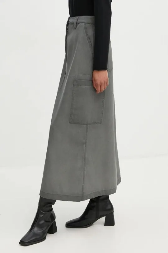 Sunnei Gray Wool Skirt RTWWSKR018