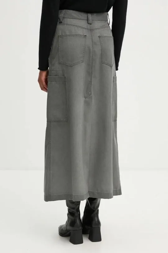 Sunnei Gray Wool Skirt RTWWSKR018