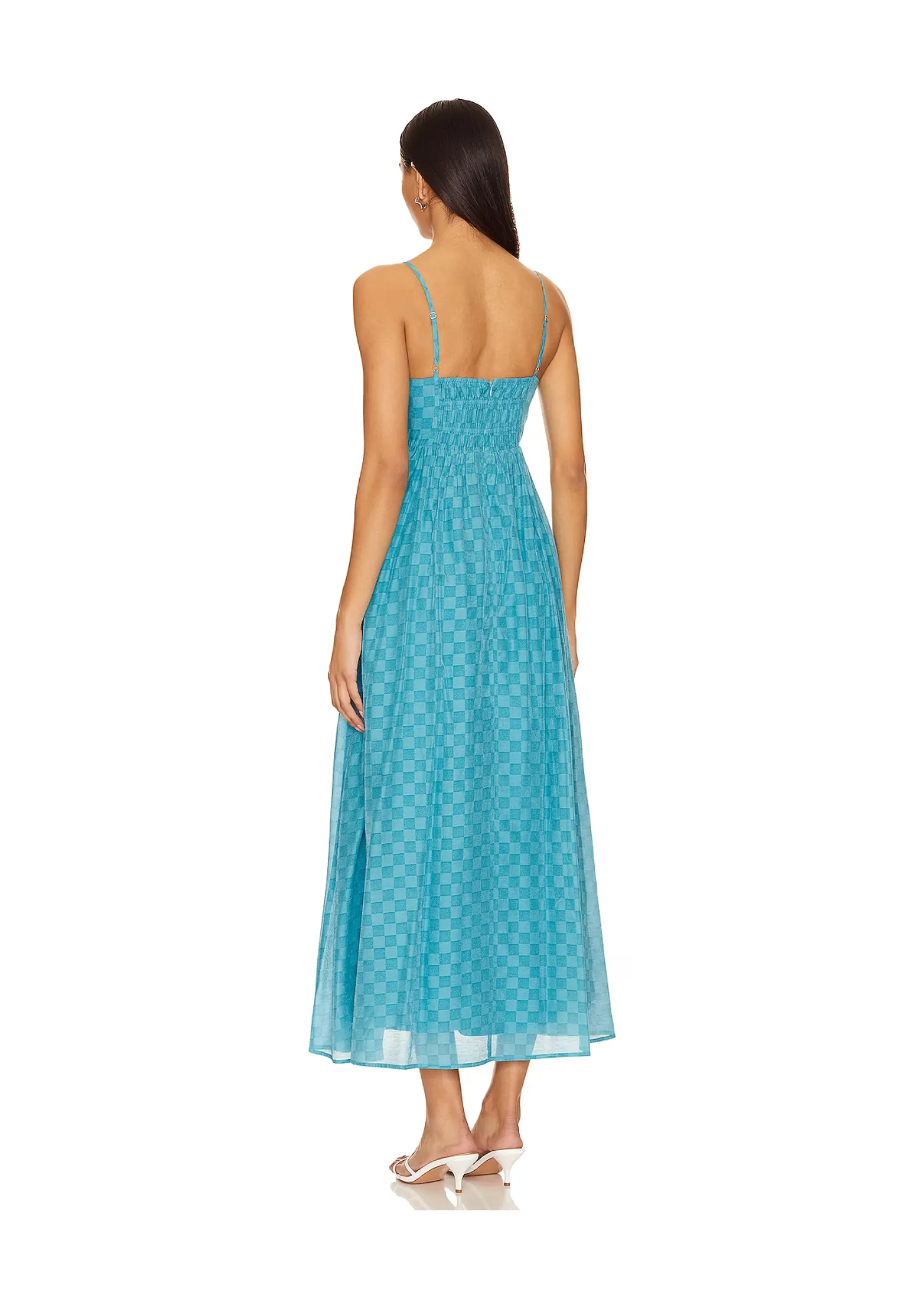 Teal Lucille Strappy Maxi Dress