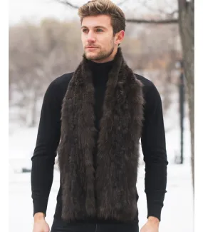 The Liam Sable Fur Scarf For Men FurHatWorld.com