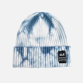 Tie-Dye Blue Knit Beanie