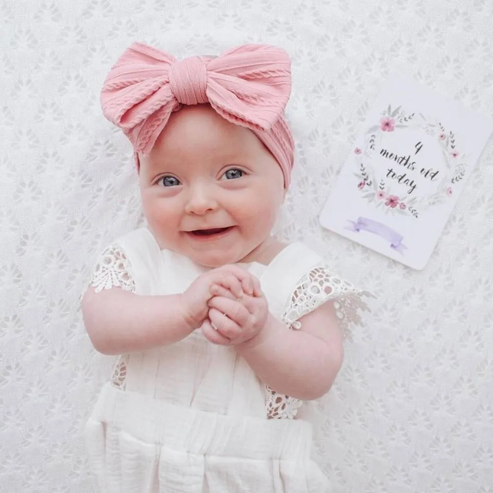 Top Knot Double Bow Headband in Lipstick