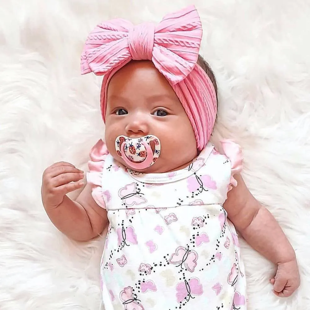 Top Knot Double Bow Headband in Magenta