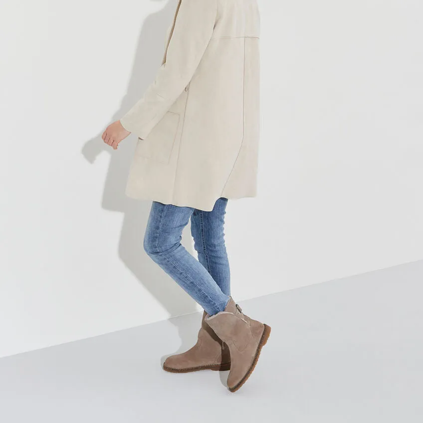 Gray Taupe Shearling Uppsala Boots for Women